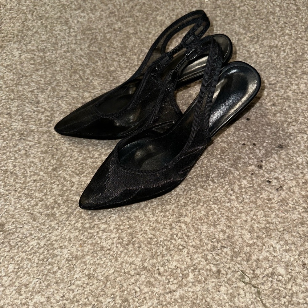 Elegant Black Slingback Heels